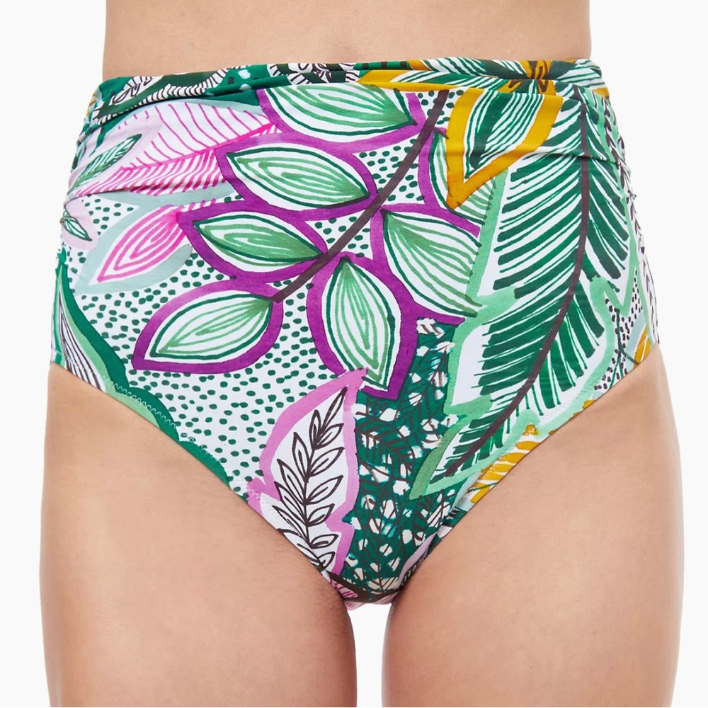 Profile by Gottex Swimwear's high-waisted Tropic Boom bikini bottom, NWT, 14